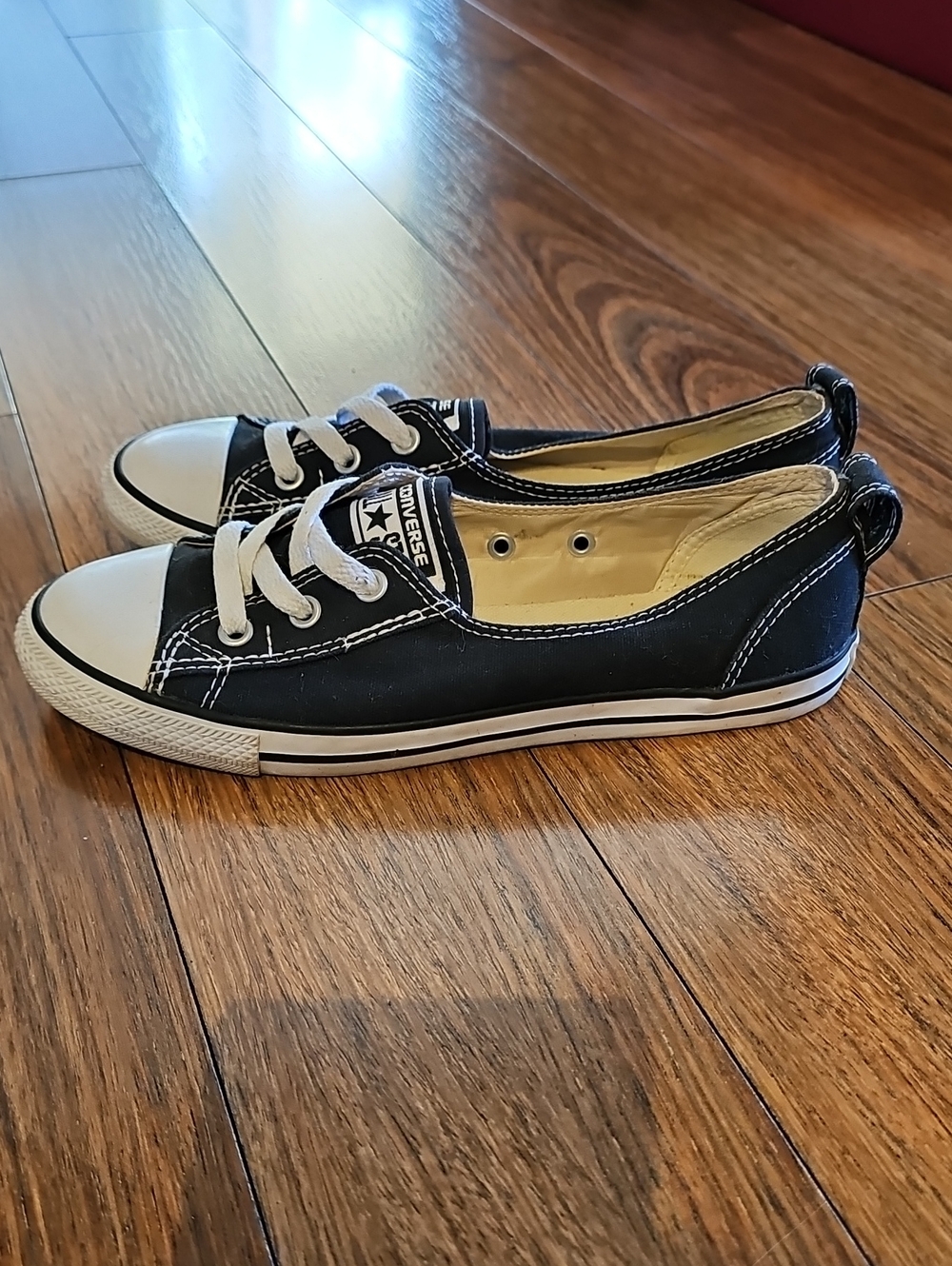 Converse Black and White Low-Top Canvas Sneakers